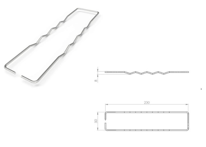 Stainless Steel Cavity Wall Tie for Medium Duty Masonry by Cerra Metal Works