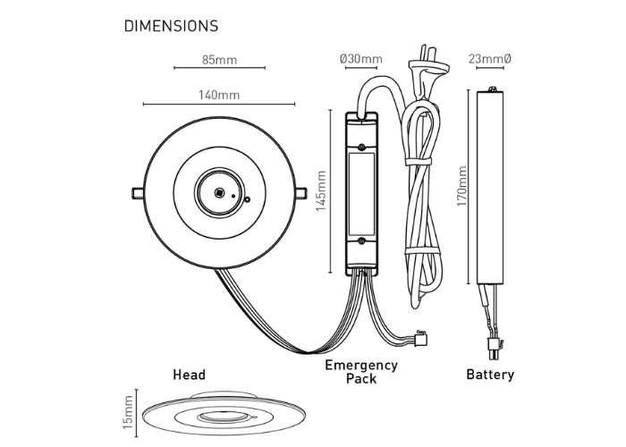 Non-Maintained Emergency Light for Educational Facilities by FAMCO