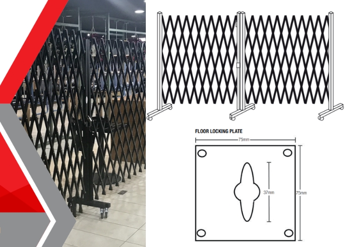Mobile Trellis Barrier for Crowd Control by KRGS Doors
