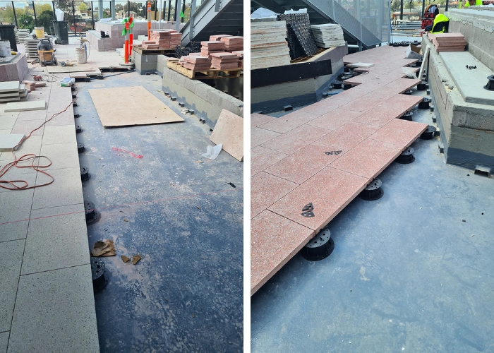 Raised Paver Podium System for Fitzroy Gasworks by Pasco