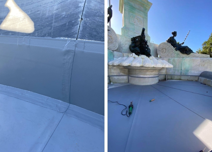 Heritage Fountain Waterproofing with Wolfin PVC Membrane by Projex Group