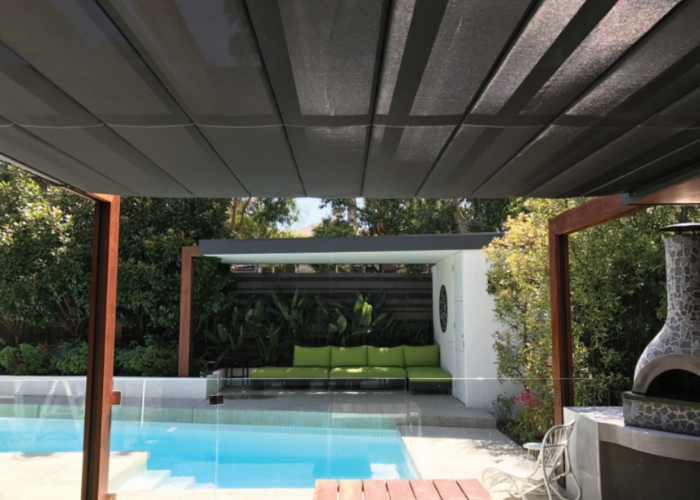 Concertina-Style Awning for Pergolas by Undercover Blinds