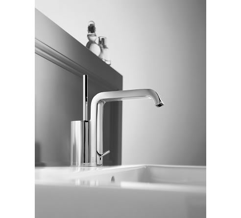 basin mixer with flat top spout