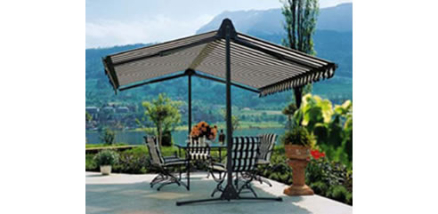 free standing folding arm awning