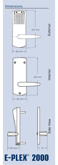 E-Plex 2000 Electronic Pushbutton Lock