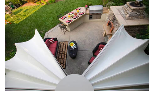 retractable seashell awning