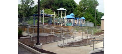 Disabled Ramp Handrails