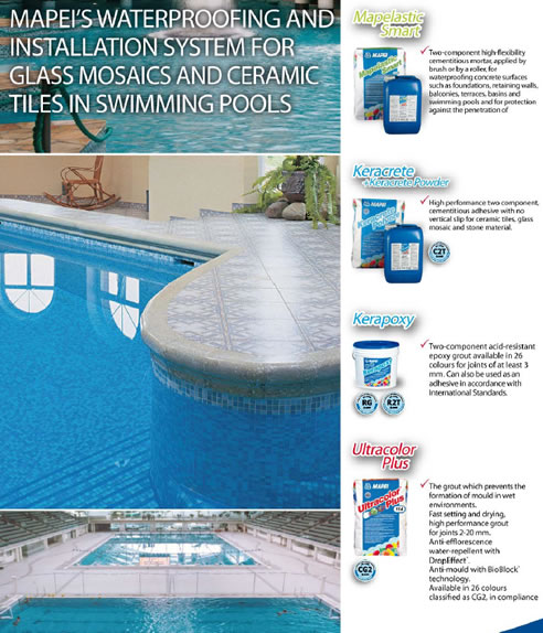 waterproofing swimming pool tiles