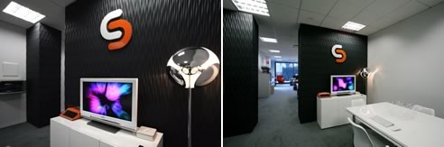 feature wall panels in office