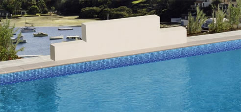 mosaic tile swimming pool border