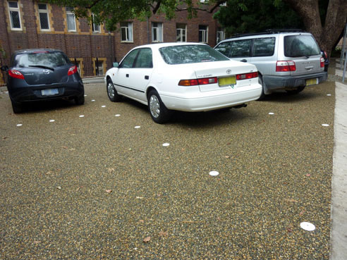 permeable paved carpark
