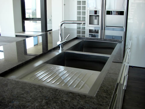 double stainless steel sink