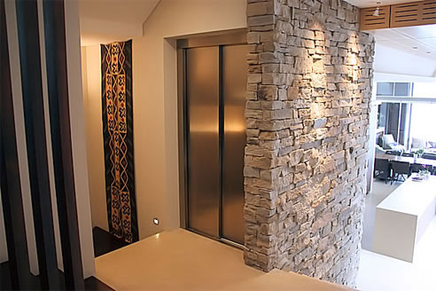 brushed stainless steel lift