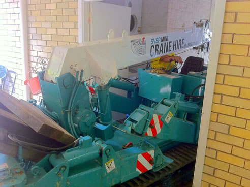 restricted access crane