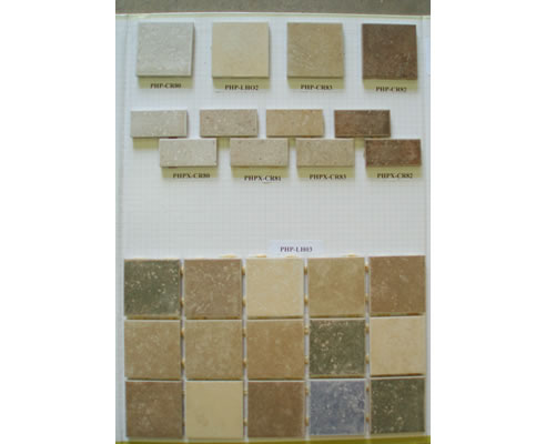 earthy coloured mosaic tiles