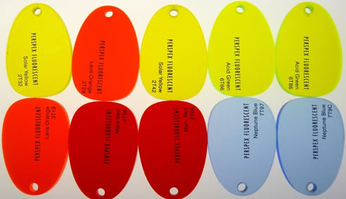 fluorescent perspex colours