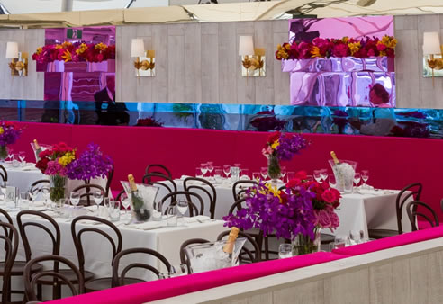 acrylic mirror sheet decoration at magic millions event