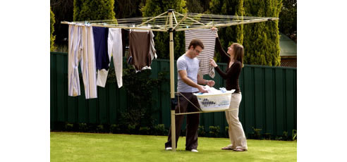 clothesline hanging clothes