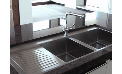 modern steel sink