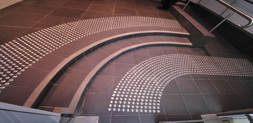 curved stair tactiles