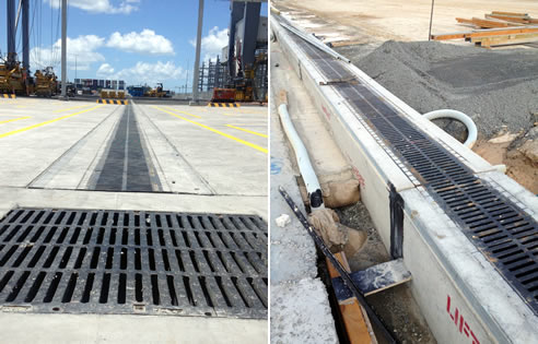 ej trench grates at port of brisbane