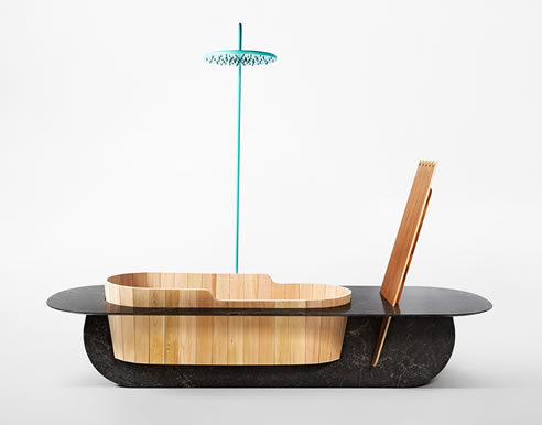 raw edges caesarstone bath and shower