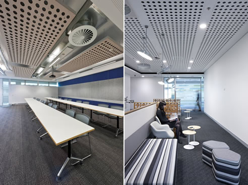 acoustic perforated fibre cement ceilings