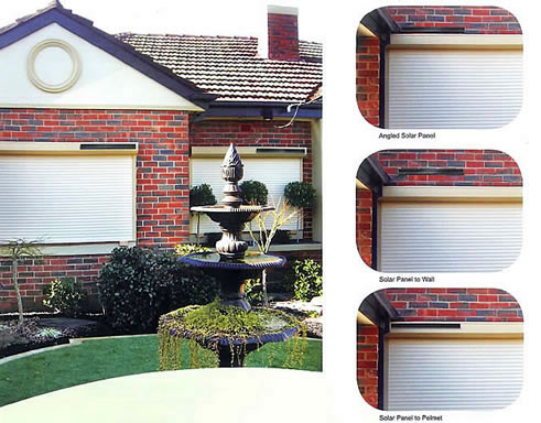 solar powered roller shutters