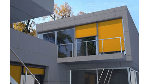yellow external roller screens
