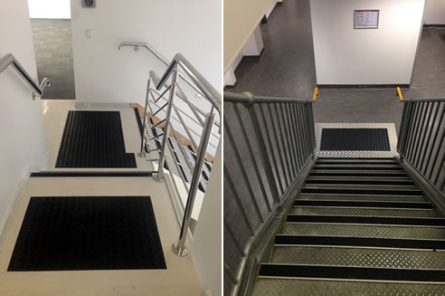 stair safety with tactile indicators