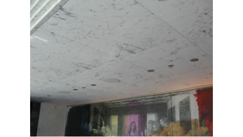 sontext artpanels minimise reverberation for marble ceiling