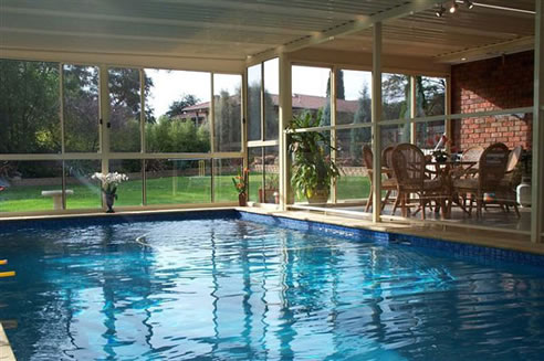 enclosed pool area