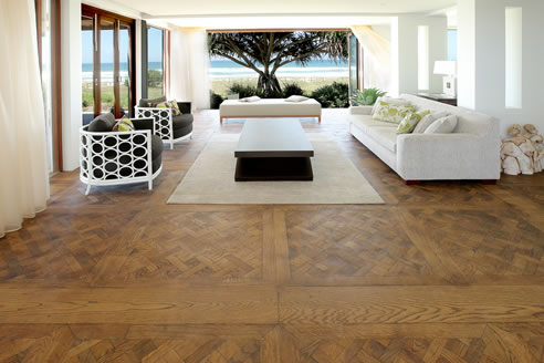 bespoke oak parquetry floor