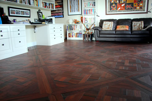 recycled hardwood parquetry floor