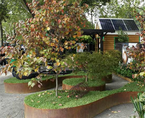 sustainable metal garden edging