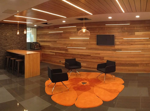led linear strip lighting feature wall