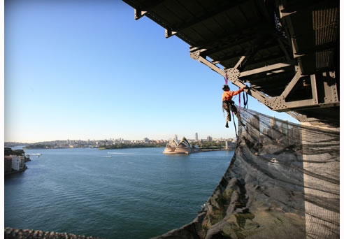 fall arrest netting harbour bridge