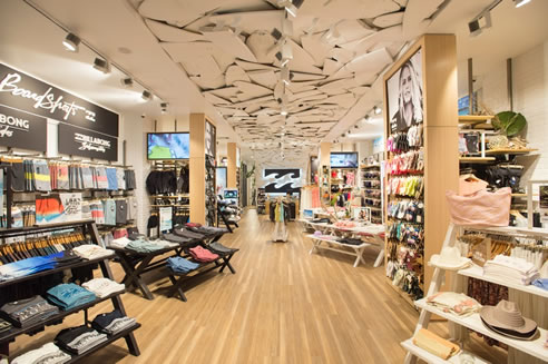 polyflor flooring for billabong retail store