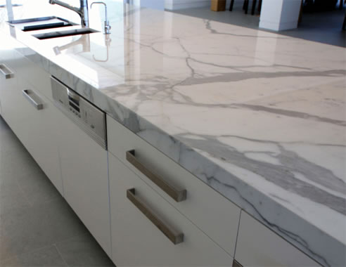 calacatta marble benchtop