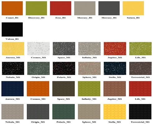 rubber flooring colours