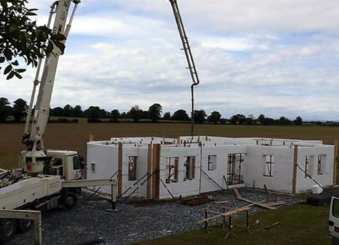 pumping concrete into icf walls