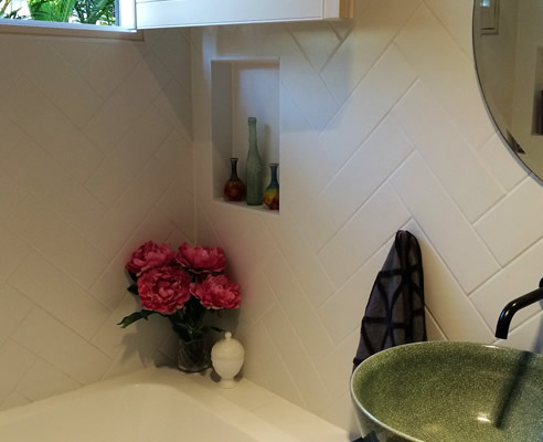 subway tile herringbone pattern