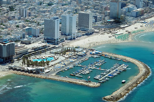 aerial view gordon pool tel aviv