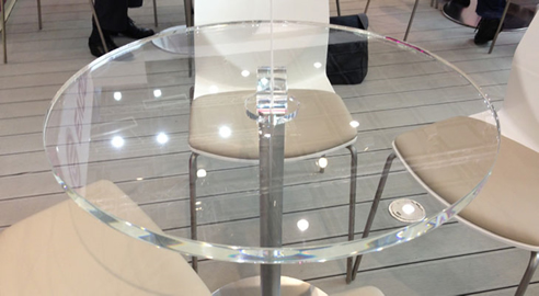 clear acrylic table