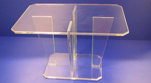 clear acrylic plinth