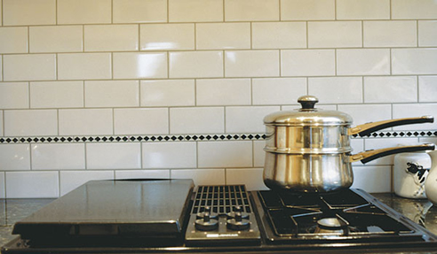 art deco kitchen splashback border tile