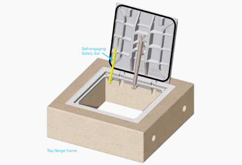 8190 Extra Heavy Duty Hinged Hatch Access Assembly from EJ