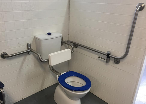 Toilet Back Rest Rail Combo Kit Type 140/136