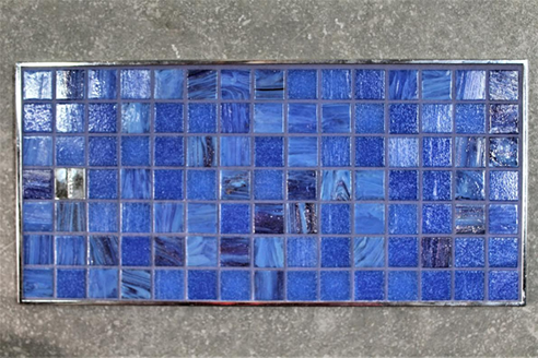 blue mosaic tiles