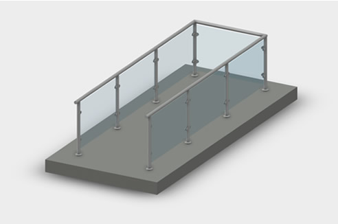 Revit File glass balustrade